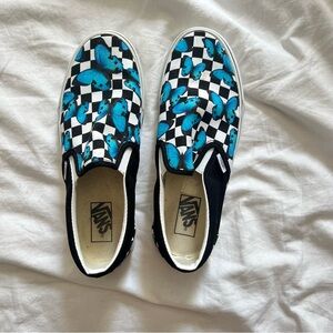 butterfly checkered vans